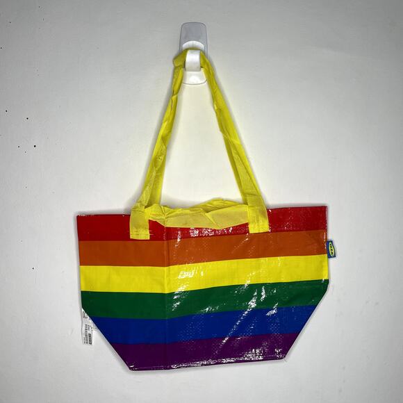 IKEA Storstomma Small Tote Bag Rainbow Reusable Shopper Storage Pride LGBTQ NWT - Picture 2 of 8